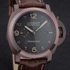 Panerai Luminor Brown Leather Strap Black Dial 80161 - Image 4