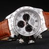 Rolex Daytona Stainless Steel Case White Dial Brown Leather Strap - Image 5
