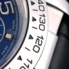 Rolex Daytona Stainless Steel Case Blue Dial Black Leather Strap - Image 3
