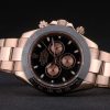 Rolex Daytona Black Ion Plated Tachymeter Rose Gold Strap Black Dial 80245 - Image 5