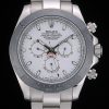 Rolex Daytona Black Ceramic Tachymeter Stainless Steep Strap White Dial 80249