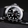 Swiss Rolex Submariner Pro-Hunter Black Fabric Strap Black Dial - Image 3