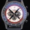 Breitling Certified Black Rubber Strap Beige Dial Chronograph 80183