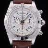 Swiss made Certified Stainless Steel Bezel Brown Croco Leather Bracelet White Dial 80285