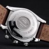 Swiss made Certified Stainless Steel Bezel Brown Croco Leather Bracelet White Dial 80285 - Image 9