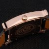 Hermes Heure H Rose Gold Bezel Black Leather Strap White Dial 80235 - Image 8